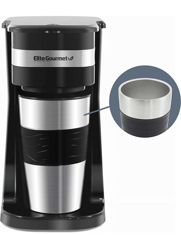 Amazon: Elite Gourmet EHC111A - Cafetera compacta personal 
