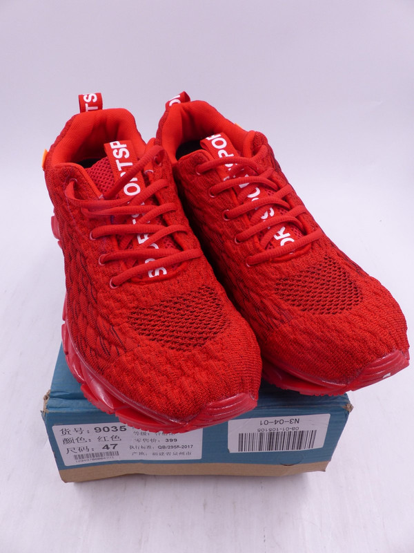 ENJOY SPORTS WOVEN TENNIS SHOES RED SIZE 47