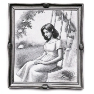 the woman in white portrait