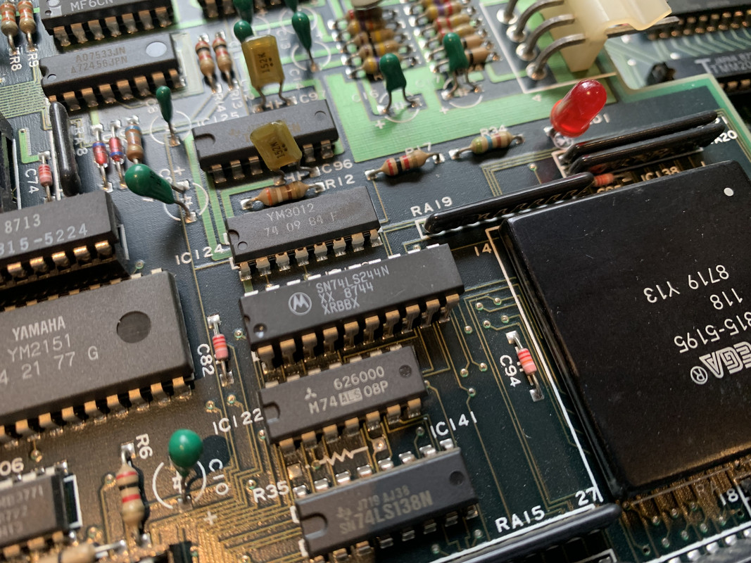 Sega Super Hang-On Repair Log - PCB & Monitor Repair Logs