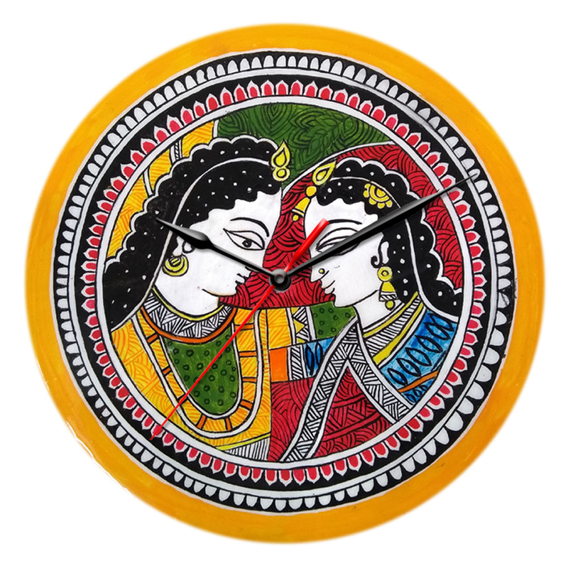 Madhubani Painting on Round Clock DIY Kit