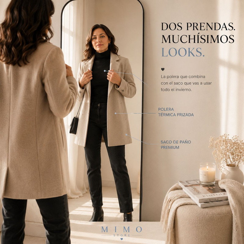 Look saco paño MIMO outfit
