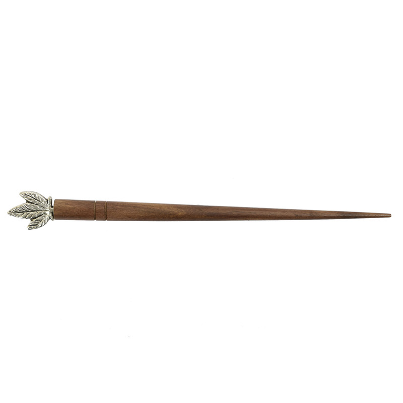 Women Juda Hair Pin Wood & Metal Handmade Beautiful Design Traditional Stick Pin - Picture 17 of 40