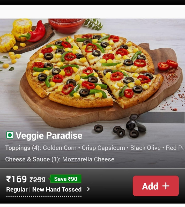 Veggie Paradise Pizza