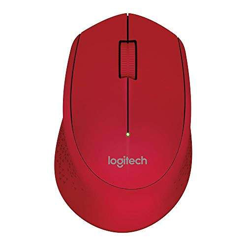 AMAZON - Logitech M280 Mouse Inalámbrico, 2.4 GHz, Nano Receptor USB, Seguimiento Óptico, Resolución 1000 dpi, 3 botones, Rojo 
