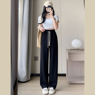 Quần Ống Rộng Nữ Suông Mẫu Mới Vải Chéo Hàn Mịn Mát Thời Trang Hàn Quốc BigSize M808_thumbnail_0