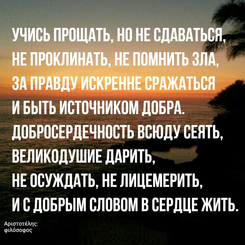 Учись прощать, но не сдаваться