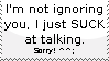 suck at talking