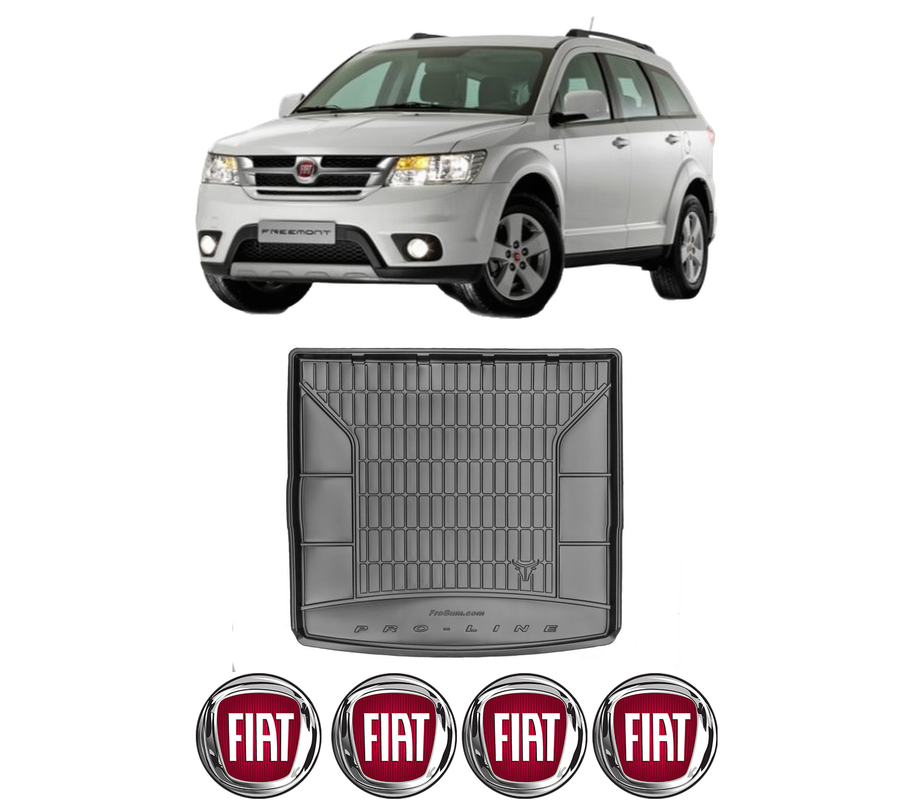 Tavita Portbagaj FIAT FREEMONT (345_) din 2011-2016, Protectie Portbagaj Auto, 4x Stickere auto cu FIAT