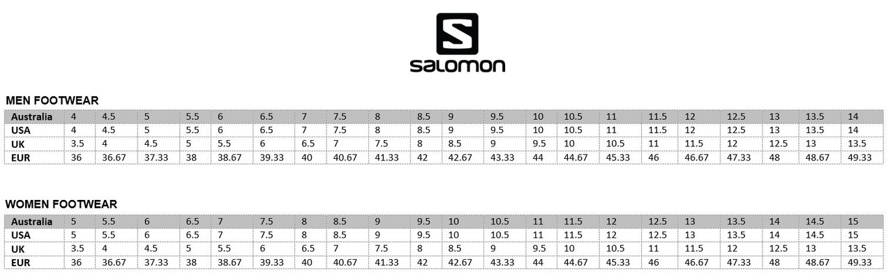 Salomon Speedcross Size Chart Outlet, 57% OFF | www.visitmontanejos.com