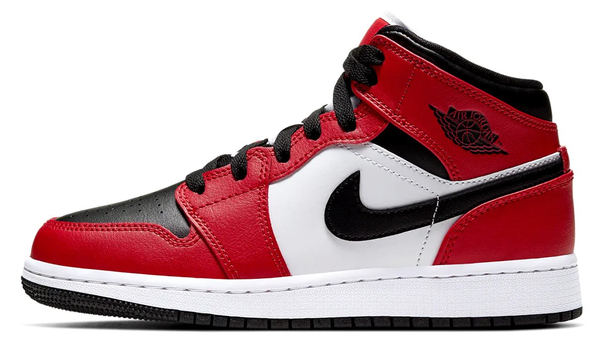 Nike Air Jordan 1 Mid Black Toe Chicago GS