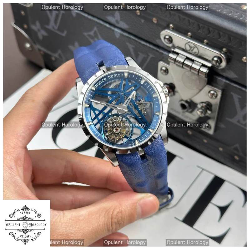 Roger Dubuis Excalibur Cobalt Blue RDDBEX0838 Replica - 42mm High-End Flying Tourbillon Timepiece - Super Clone