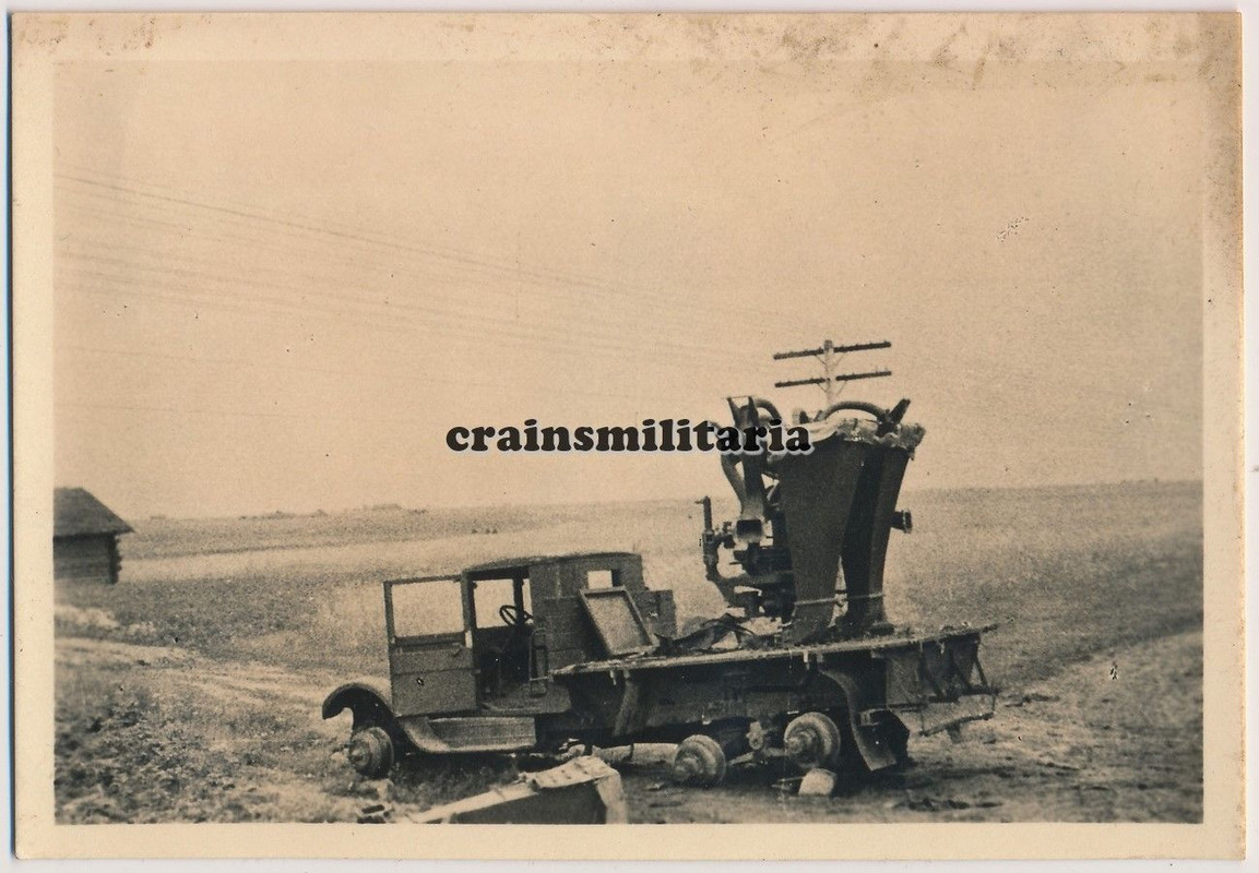 Orig. Foto russische Beute Lkw SIS-6 m. Trichter Horchgerät in R