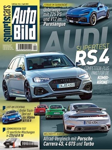 Cover: Auto Bild Sportscars Magazin No 04 April 2023