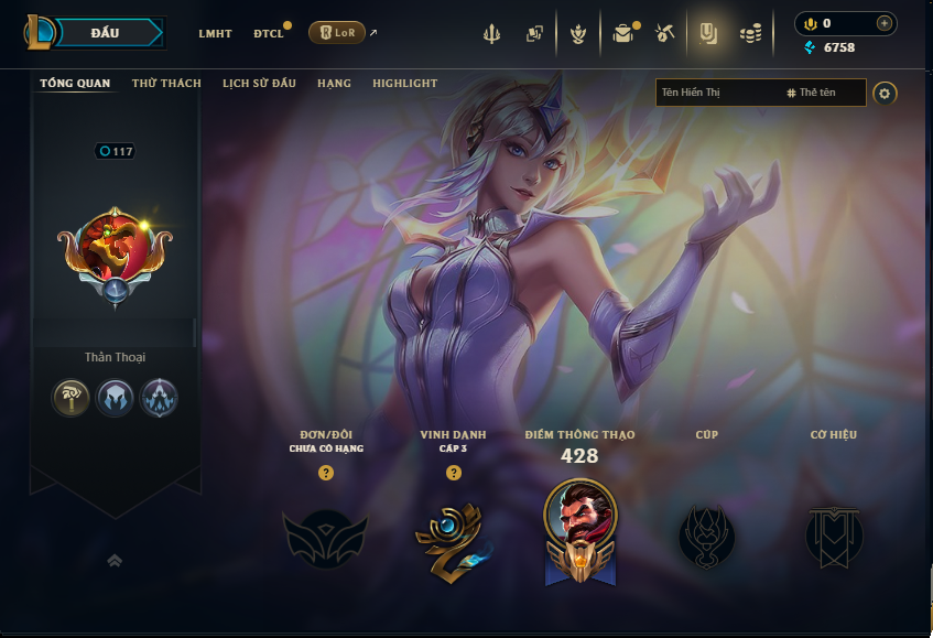 Acc LMHT # - Không Khung