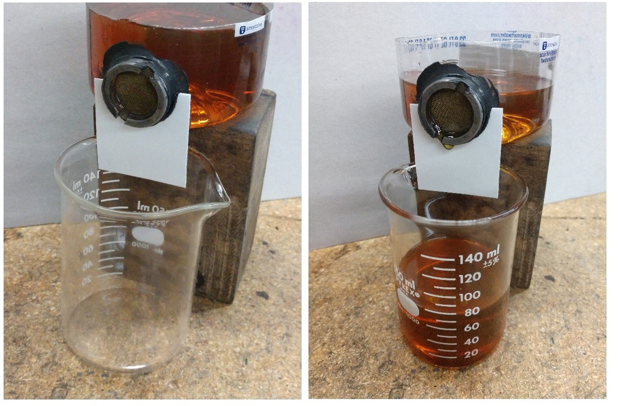 oil leak thru valve crop