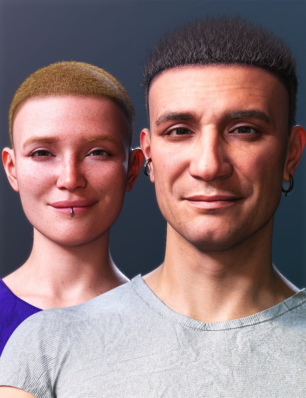 M3D Versatile Short Hair for Genesis 9, 8, and 8.1 Males
