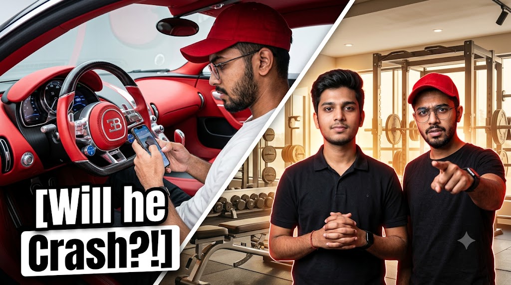 AI-generated example result for the youtube-thumbnail prompt: Automotive & Motorcycle – Car And Motorcycle Vlog Youtube Thumbnail (Editable Prompt) AI YouTube Thumbnail Prompt