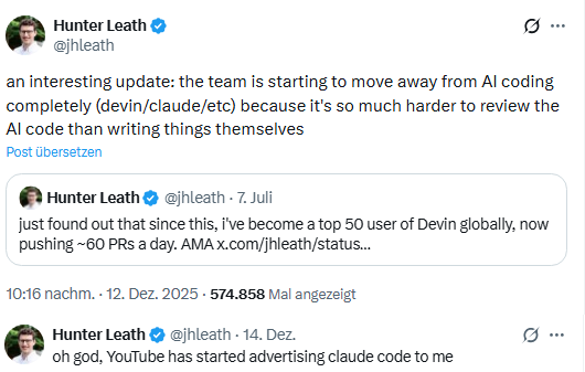 Verzicht auf AI Code-Generierung
