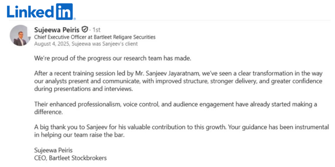 LinkedIn Testimonial