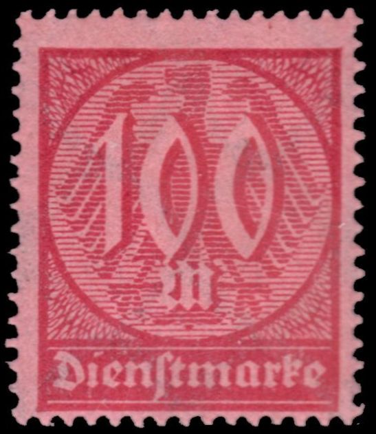 GERMANY O21 – Numeral of Value „1922 Rose Red on Rose“ (pc13101)