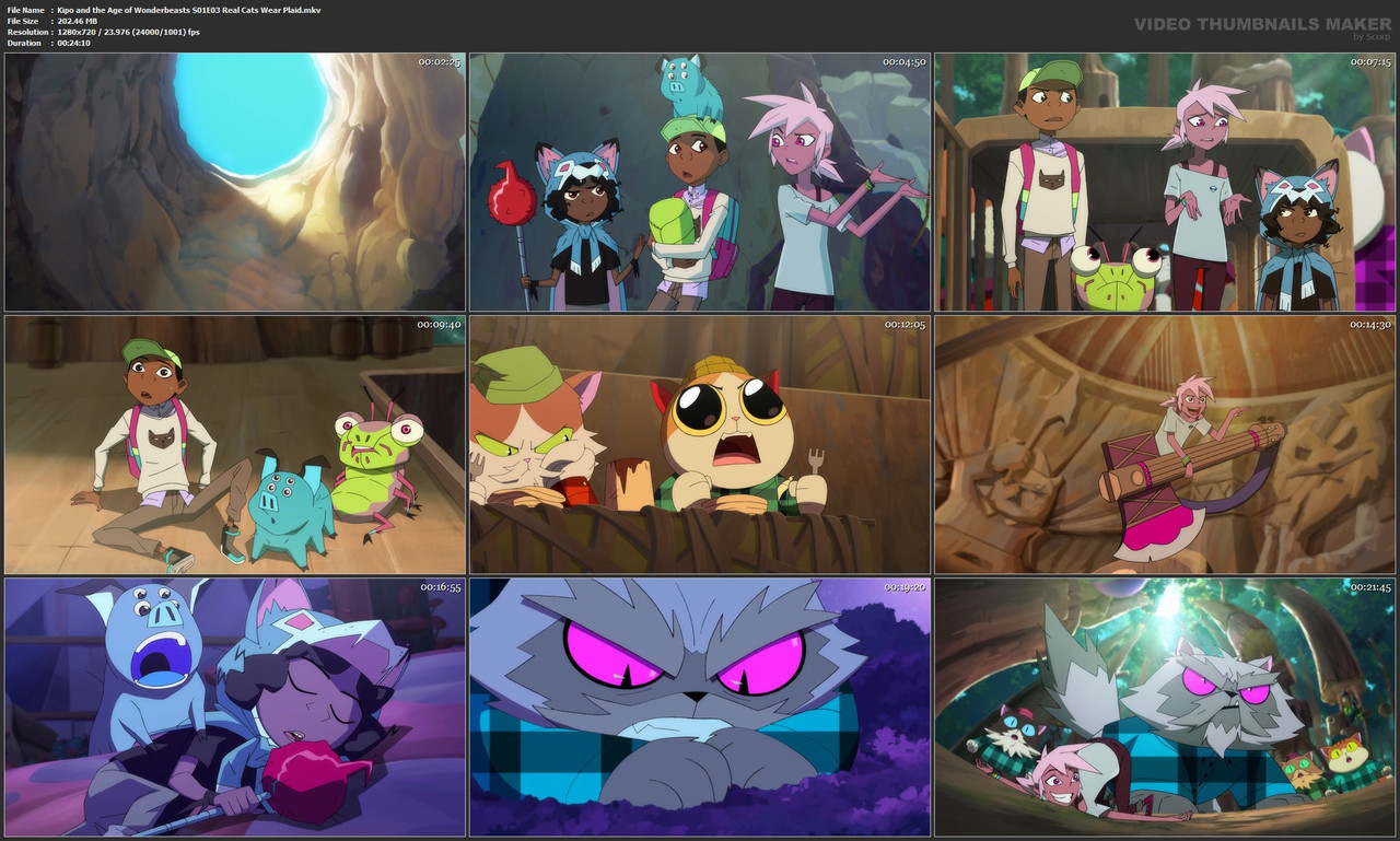 Kipo and the Age of Wonderbeasts S01E03 Real Cats Wear Plaid.mkv