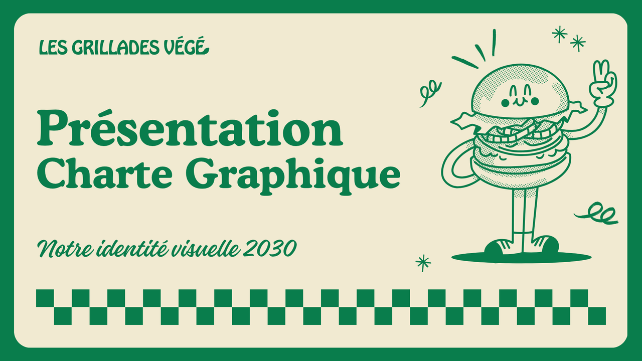Présentation Charte Graphique Alimentation et Restaurant dans un style Nostalgique Audacieux en Vert Bleu et Jaune