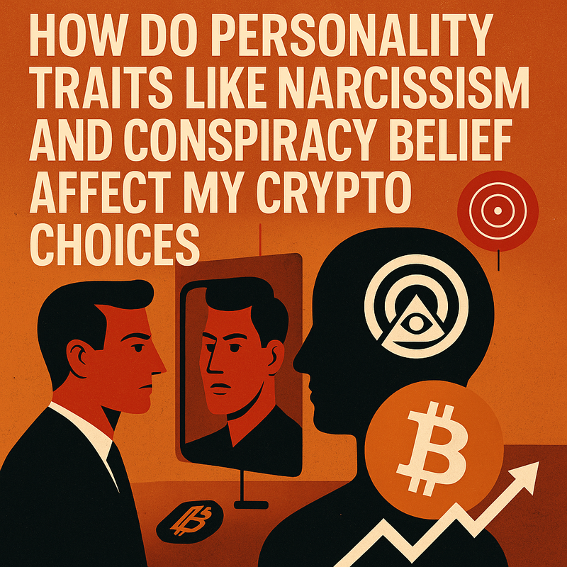 How do personality traits like narcissism and conspiracy belief affect my crypto choices