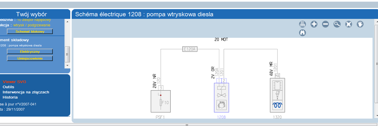 pompa paliwa -zawór