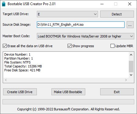 Bootable USB Creator Pro v2.01