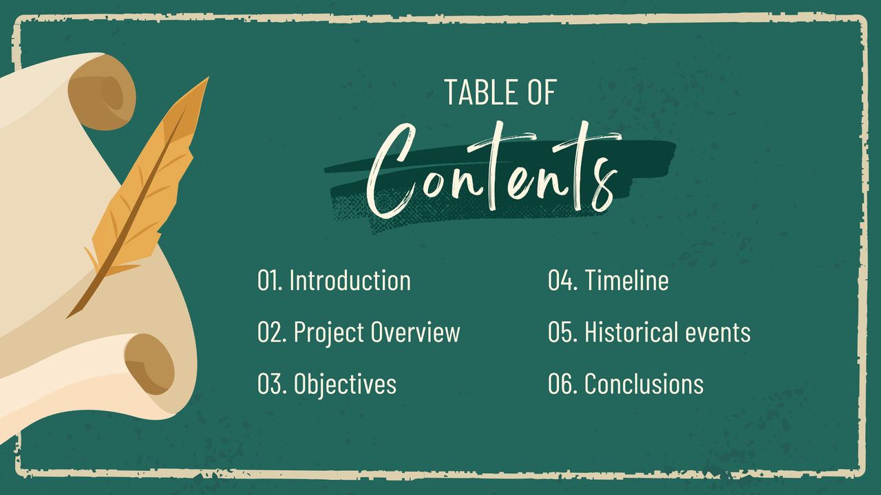 Green and Beige Illustrative Museum of History Presentation