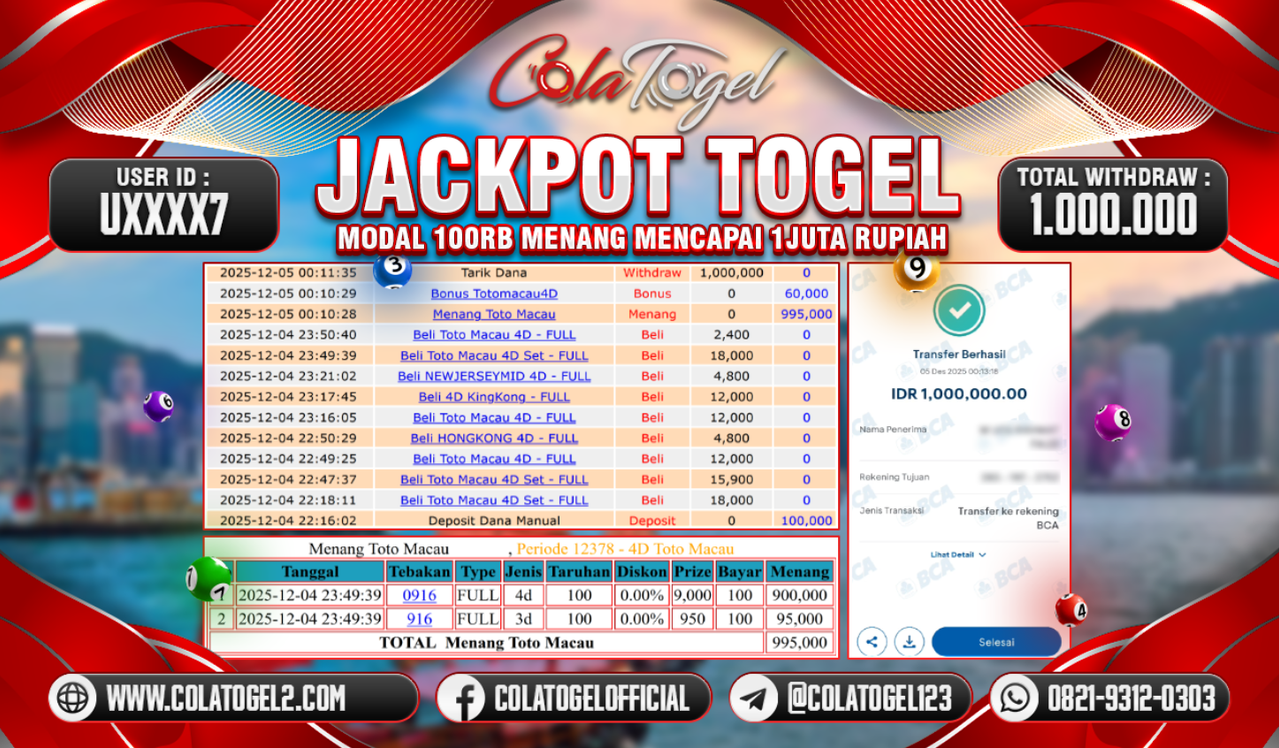 JACKPOT TOTO MACAU!! 