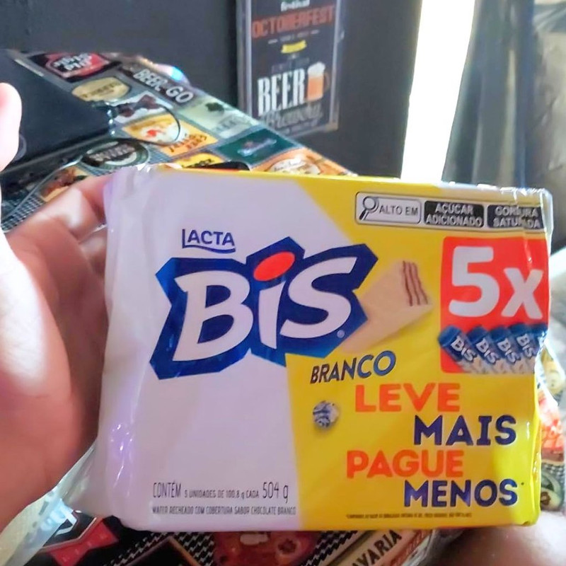 Bis Branco – Kit com 5 unidades de 100,8g