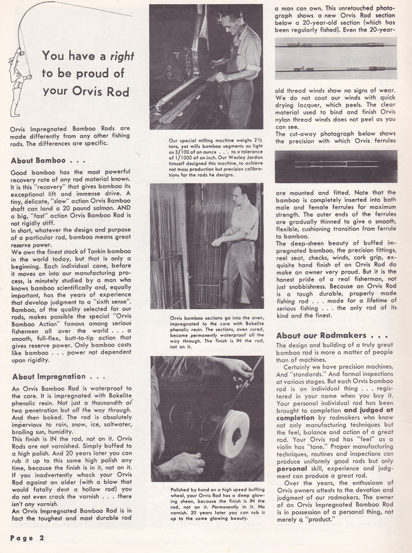 Catalog - 1968 page 2 (about bamboo rods)