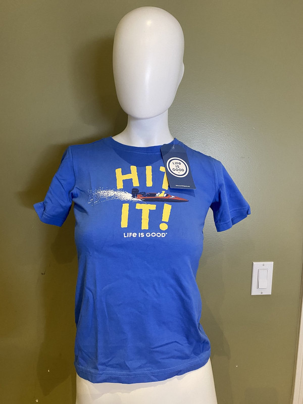 LIFE IS GOOD HIT IT T-SHIRT BLUE YOUTH M 4500022515