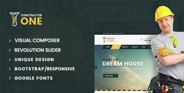 Constructor One – Construction WP Theme