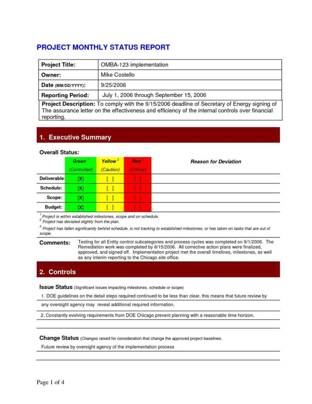 Create a project report 