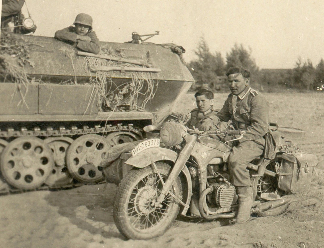 BMW KRADMELDER-Rußland kennung tiger motorrad krad ww2