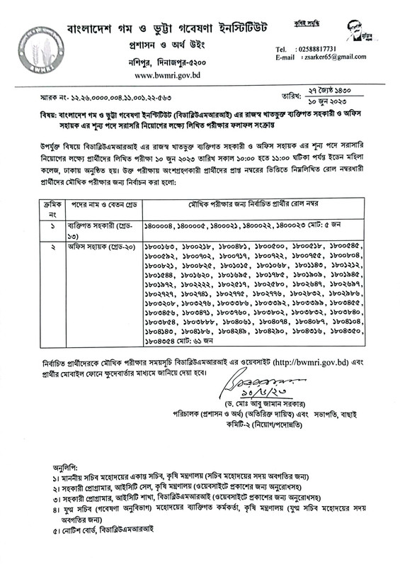 BWMRI-Exam-Result-2023-PDF