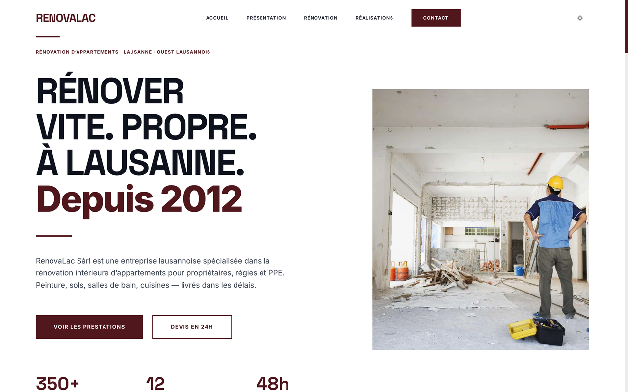 Site professionnel à conversion