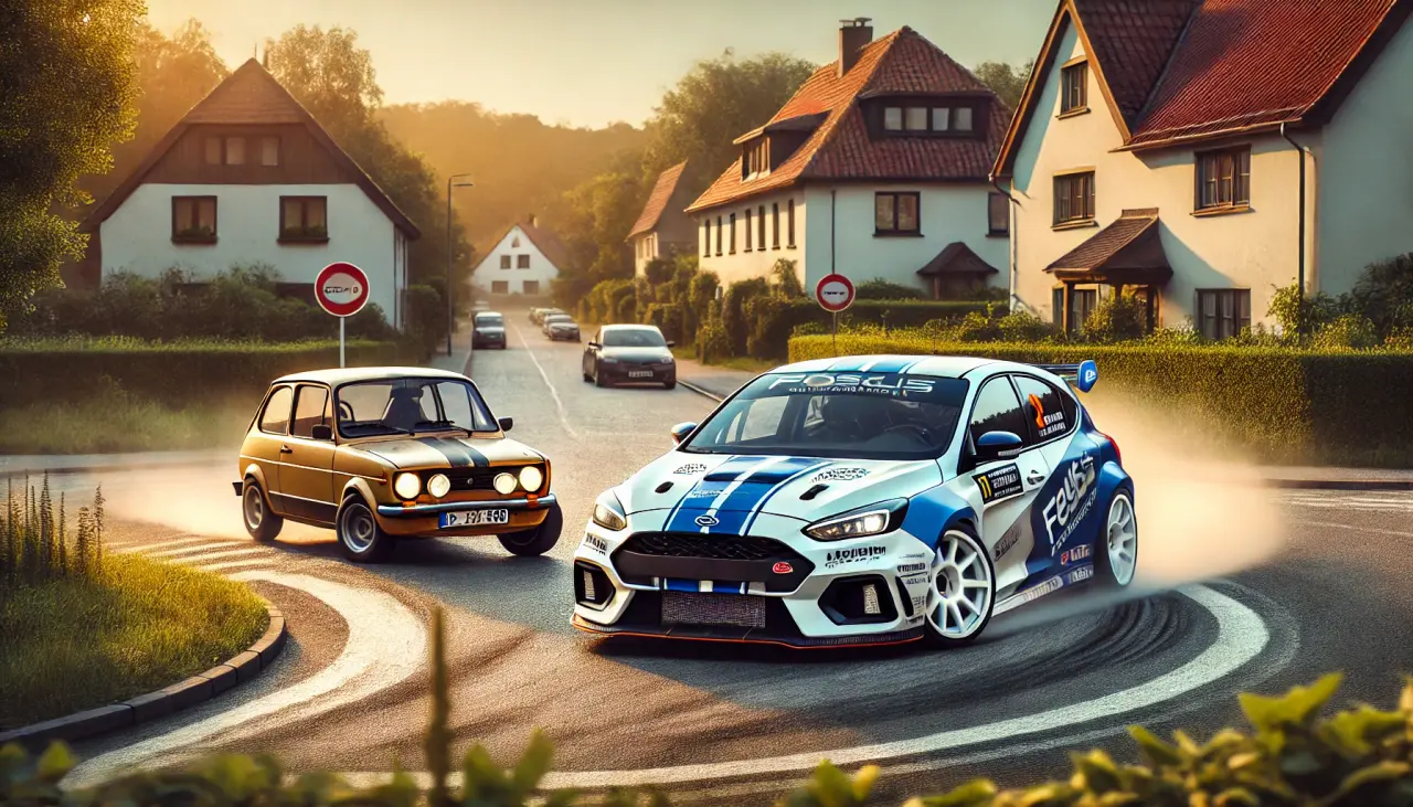 DALL-E-2025-03-09-19-36-35-A-rally-car-inspired-by-the-Ford-Focus-RS-WRC-aggressively-overtakes-a.webp