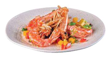 228 Gamberoni al wok pepe e shichimi