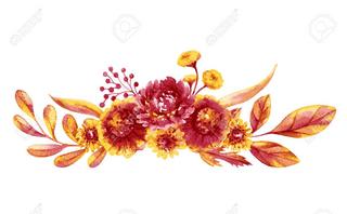 Autumn Florals & Foliage in Watercolor