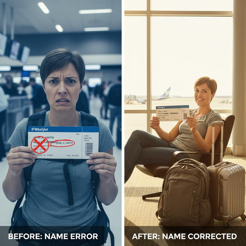 westjet name change policy 