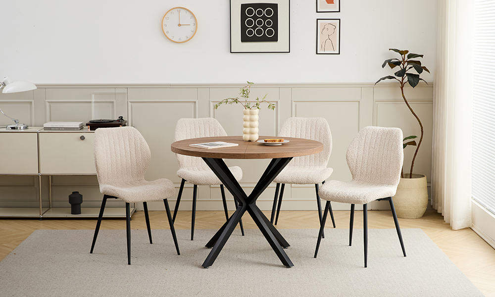 Table à manger raffinée - vue d'ensemble