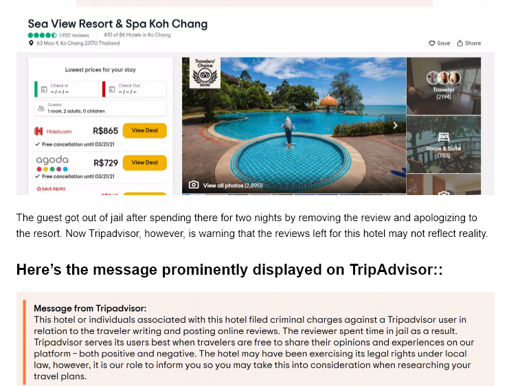 Tripadvisor advierte a los lectores sobre el complejo - Noticias Viajeras: de Actualidad, Curiosas... - Foro General de Viajes