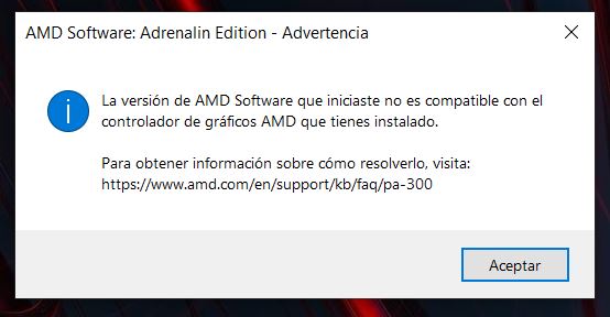 No hay un controlador de graficos amd discount instalado