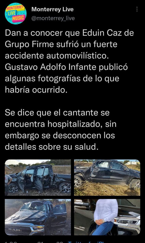 Eduin Caz desmiente supuesto accidente automovilístico