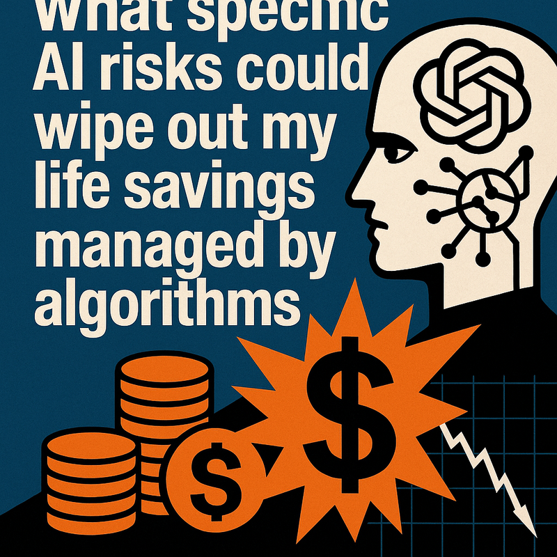 What specific AI risks could wipe out my life savings managed by algorithms