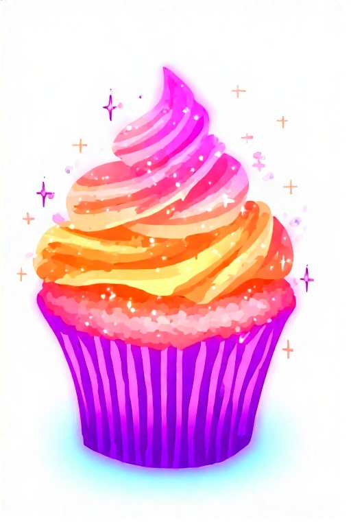 A floating Magical Cupcake